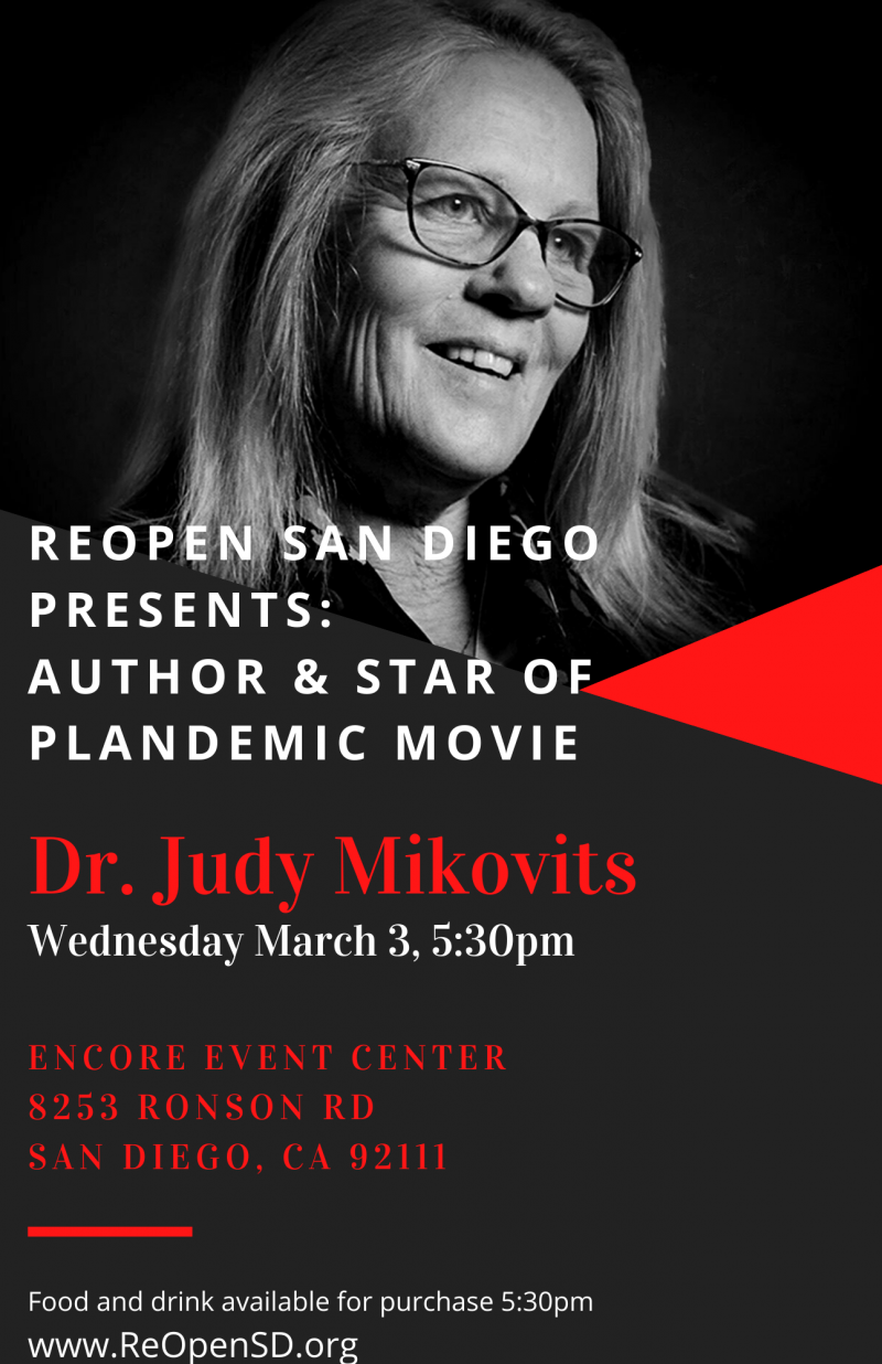ReOpen San Diego Talk with Dr. Judy Mikovits