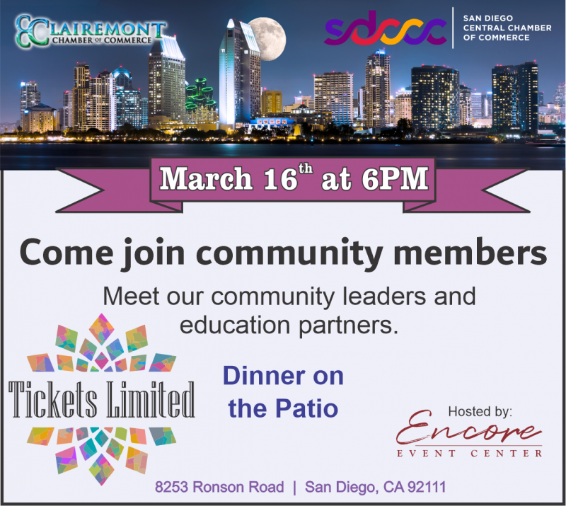 San Diego Center Chamber of Commerce Spring Mixer & Dinner